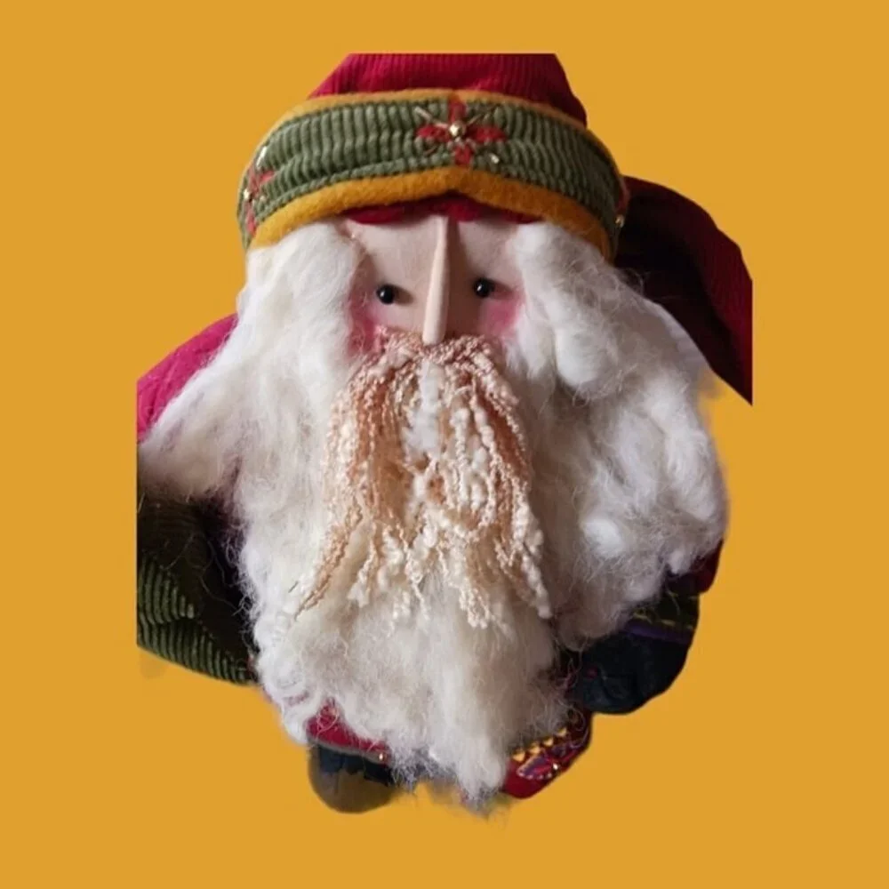 The gentle vtg standing santa wool beard